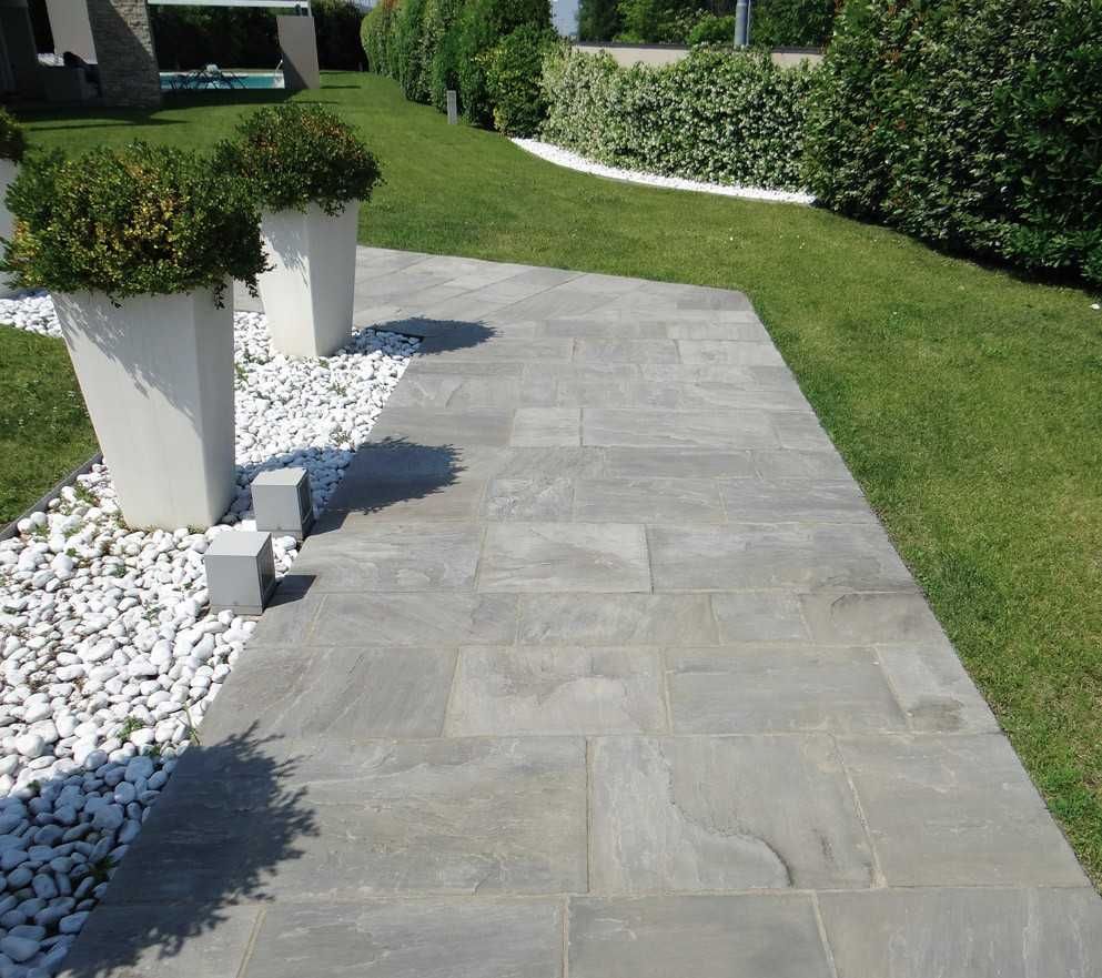 Płyty Tarasowe Kamienne Kwarco-Piaskowiec Kandla Grey  120x60x2cm