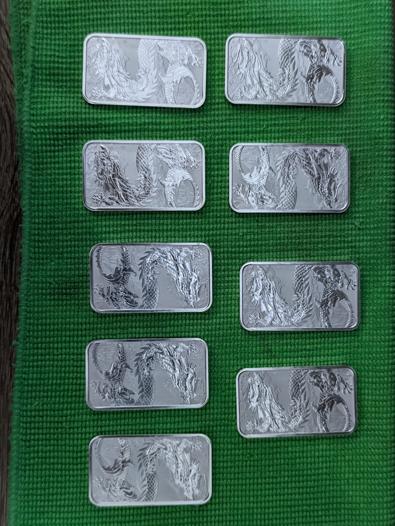 Срібна монета 1 oz Прямокутний дракон 1 долар 2023 Австралія