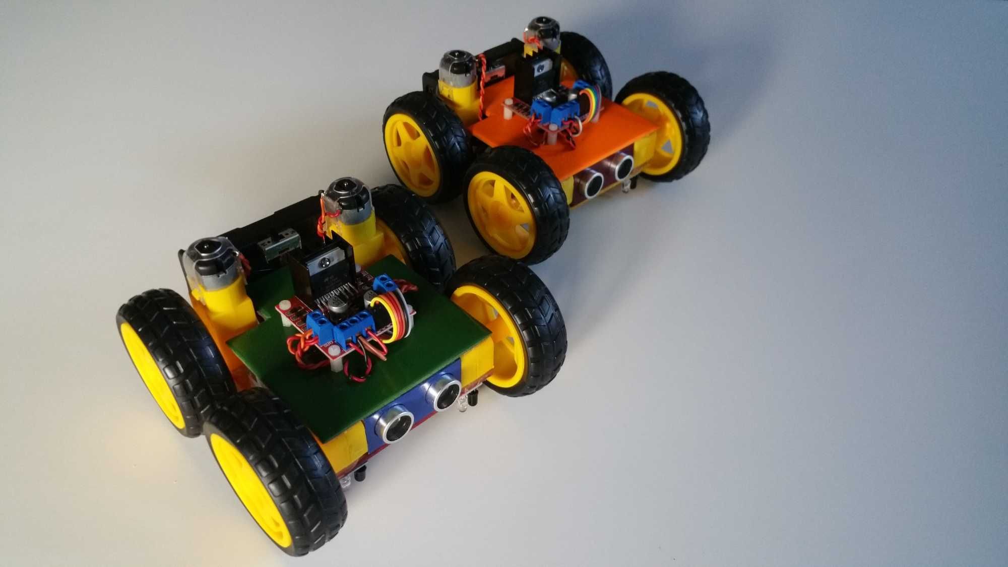 Carro Robot Educacional Arduino programado linha evita obstáculos.