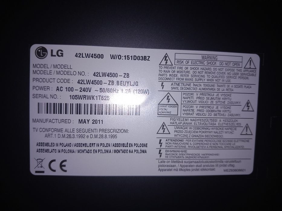 TV 42LW4500  -  deixou de ligar