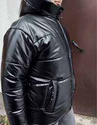 Зимняя курточка с эко-кожи