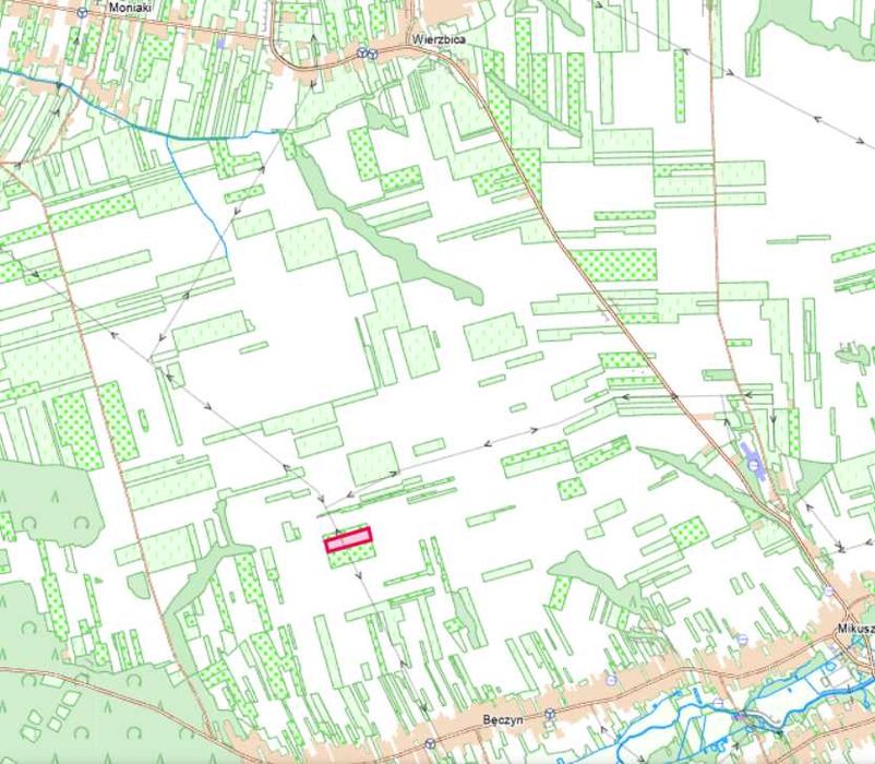 Działka rolna 1.32 ha - Urzędów / Bęczyn