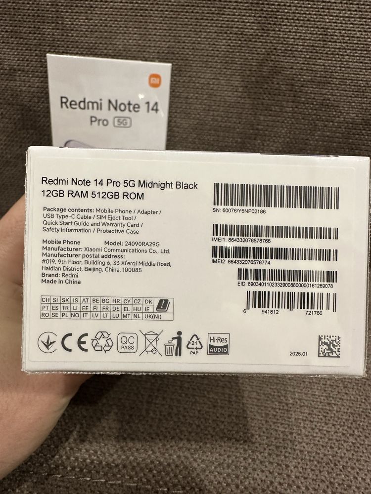 Redmi note 14 pro 5g 12/512, редмі ноте 14 про