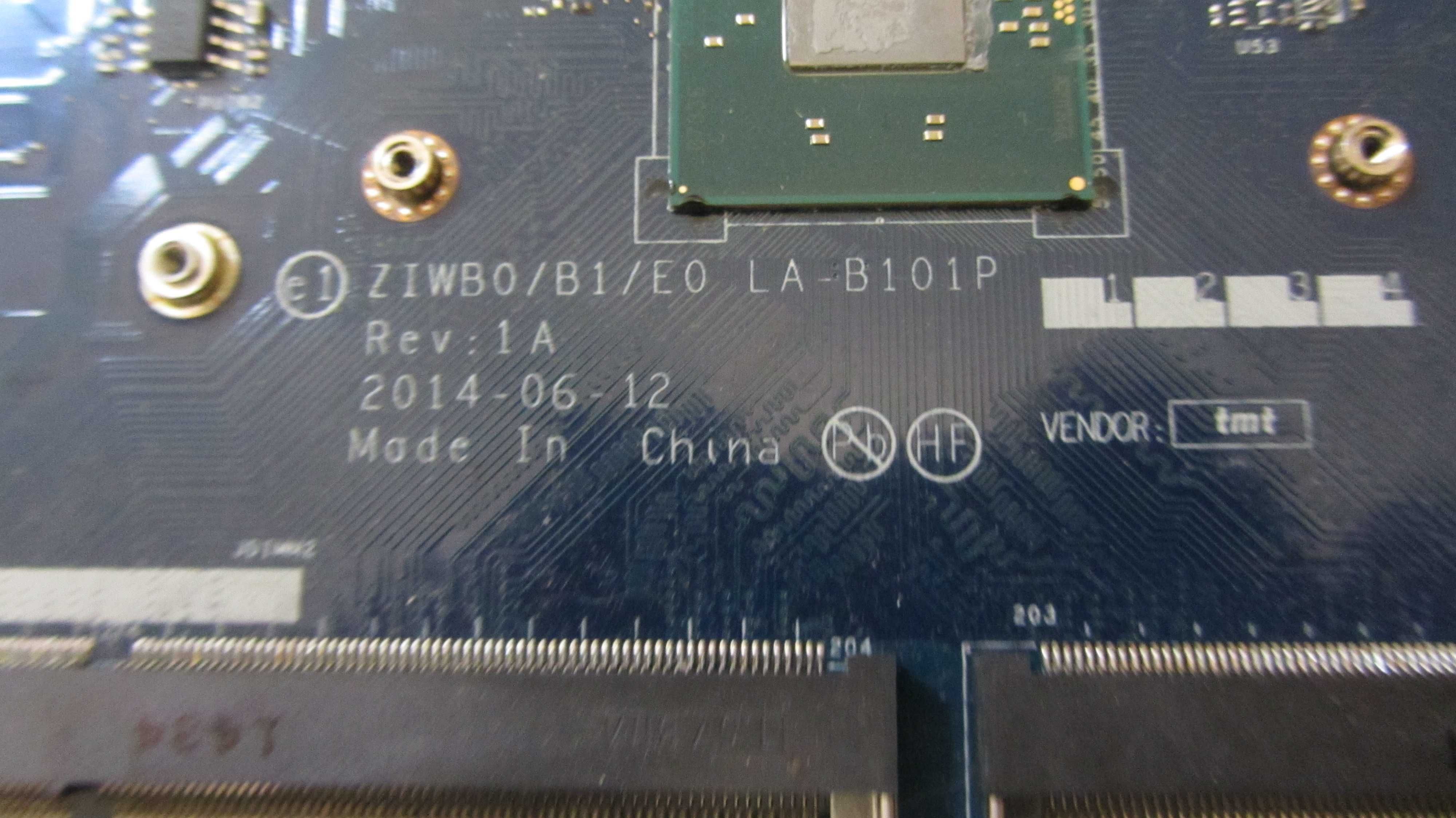 MB для ноутбука Lenovo. Ziwbo B1 E0 LA-B101P. Неробоча.