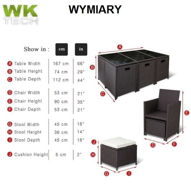 Meble ogrodowe PREMIUM 10 osób NOWE zestaw mebli ogrodowych pokrowiec
