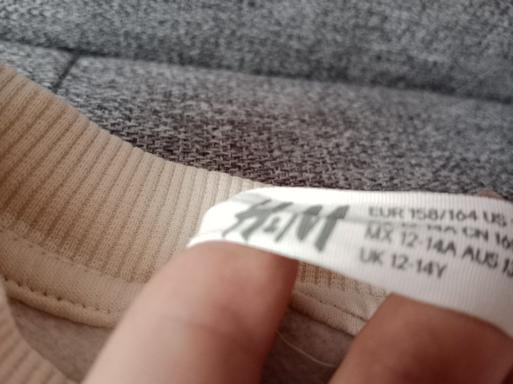 Dziewczęca bluza z kotem r.158-164 H&M