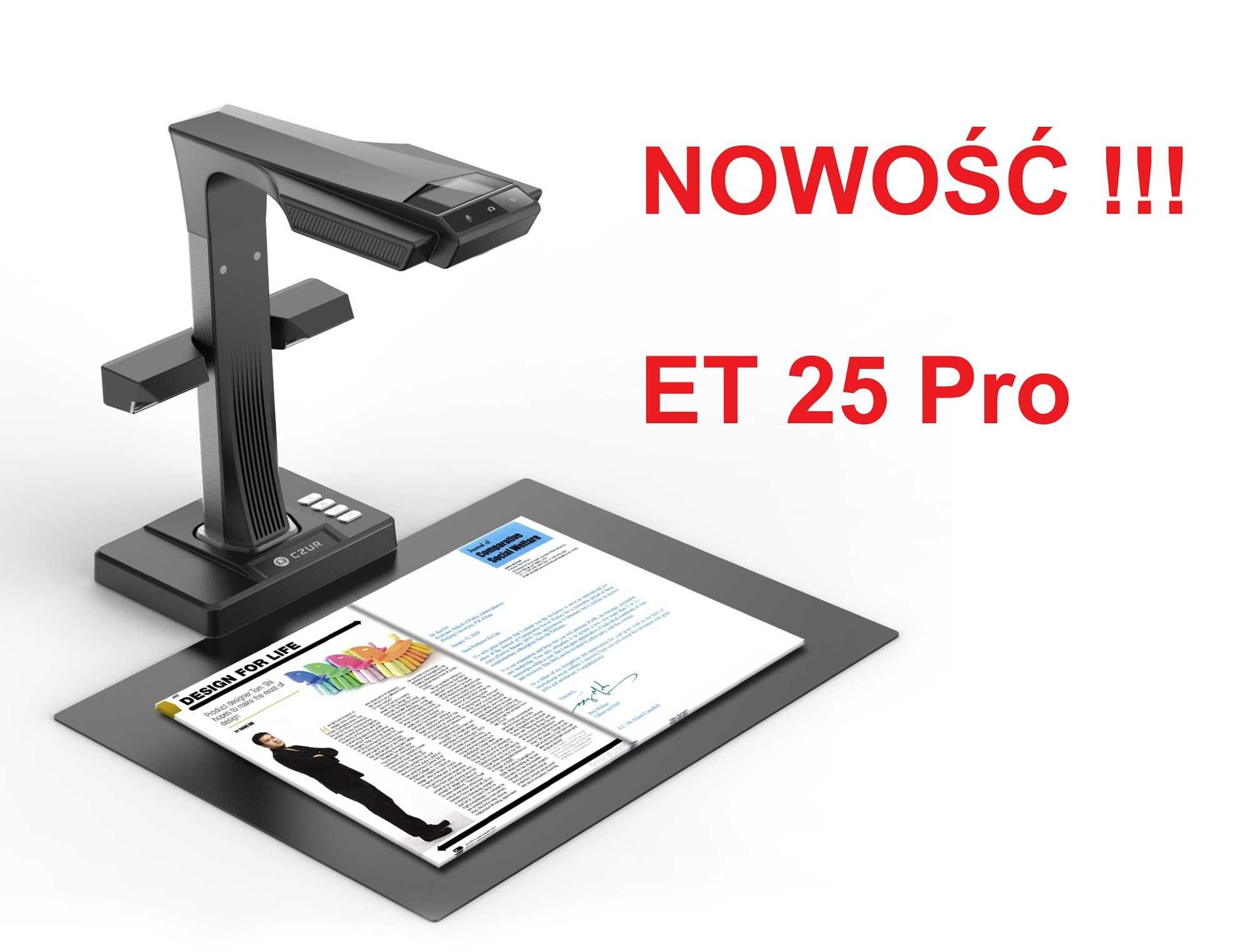 Czur ET25 Pro - profesjonalny skaner laserowy formatu A3 do dokumentów