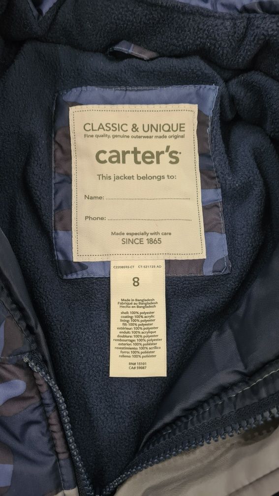 Комплект (куртка+полукомбинезон) зимний детский дитячий Carter's 8 р