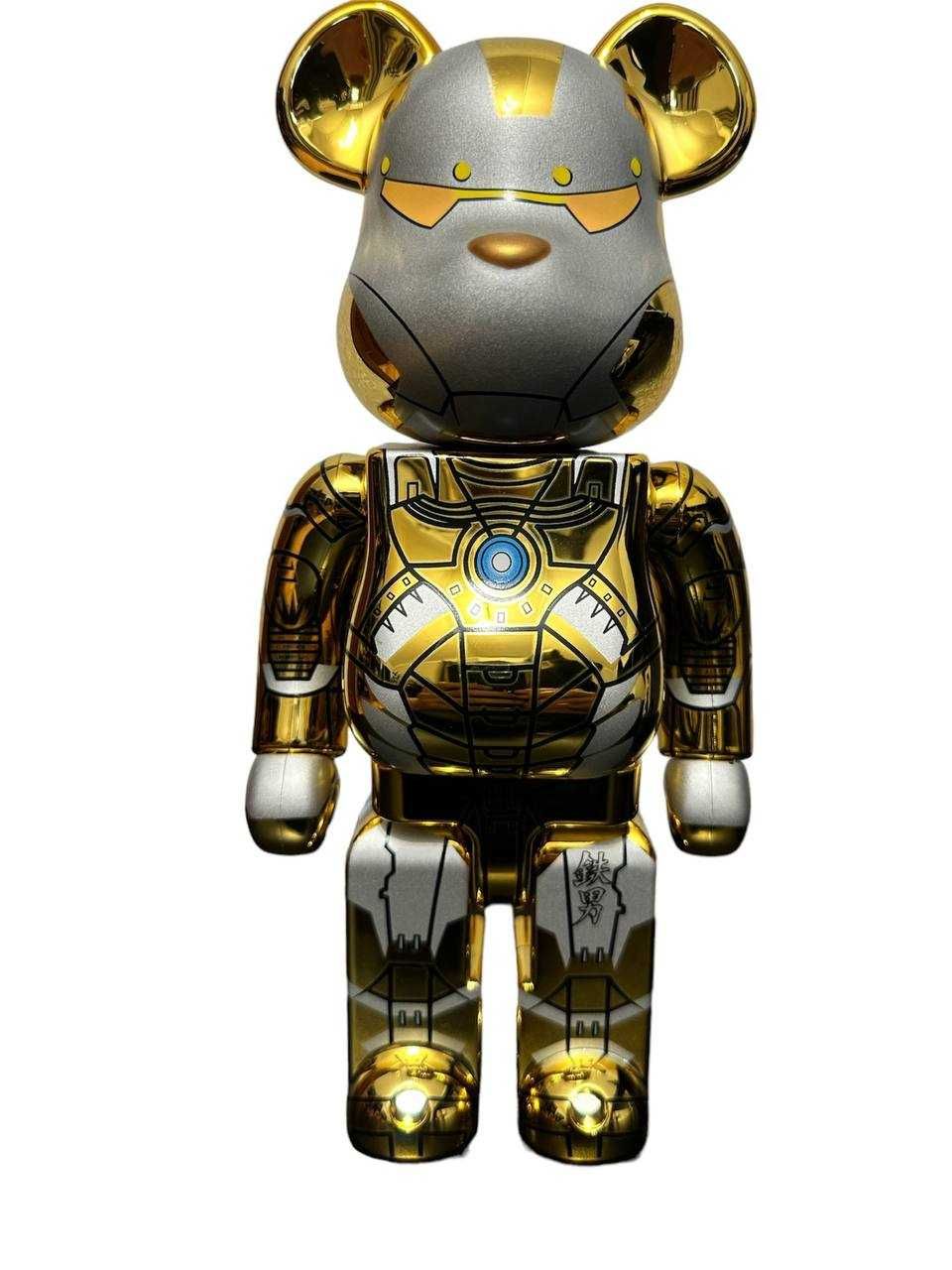 Bearbrick IRON MAN GOLD 28cm (бірбрік) колекційна іграшка