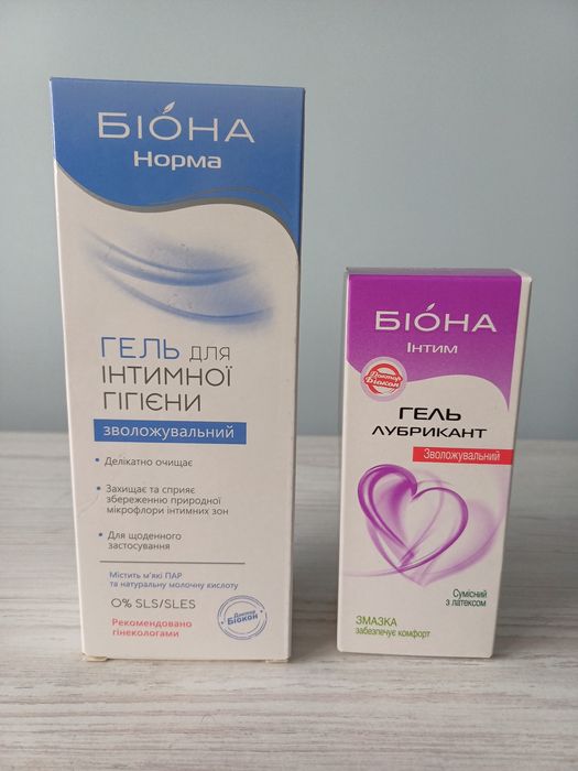 Гель лубрикант интимный та Гель для інтимної гігієни