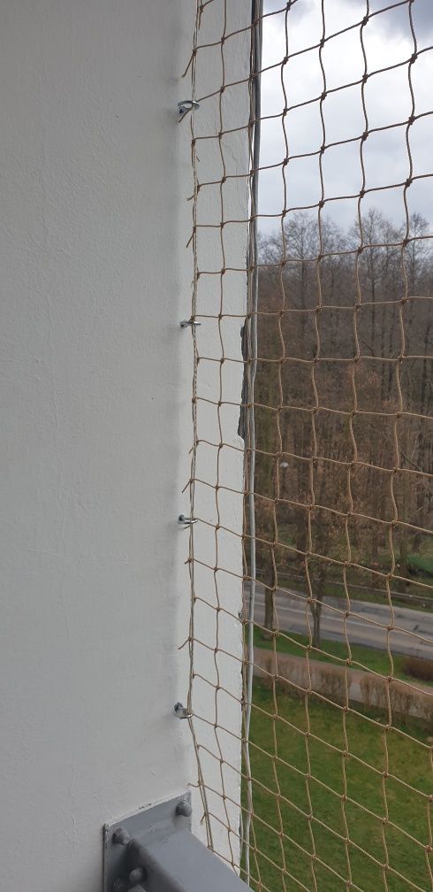 Siatka na balkon 6x2,7 dla kota haczyki