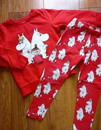 Lindex komplet Moomin 104 bluza + legginsy Muminki