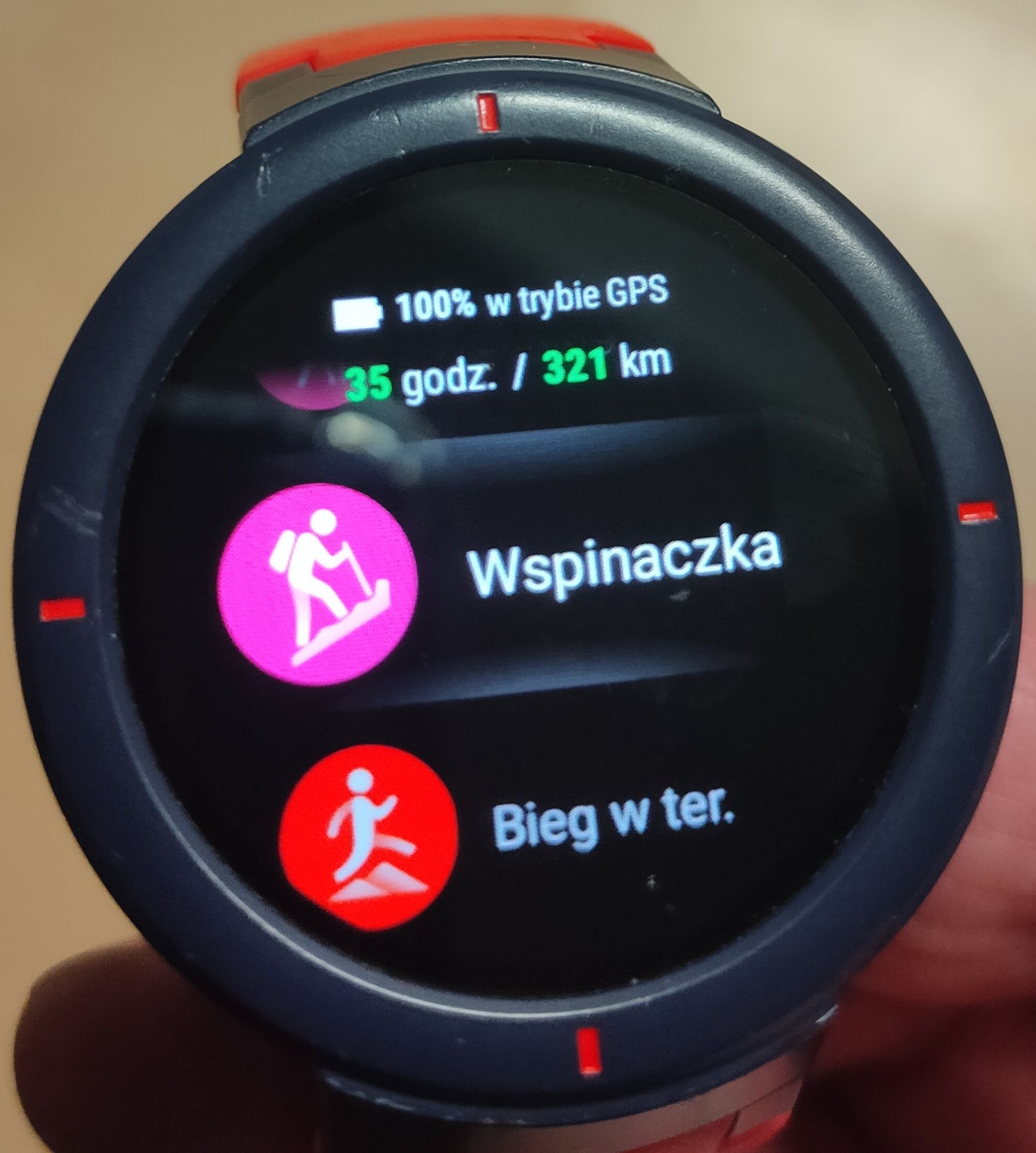 Amazfit Verge A1811 menu po polsku