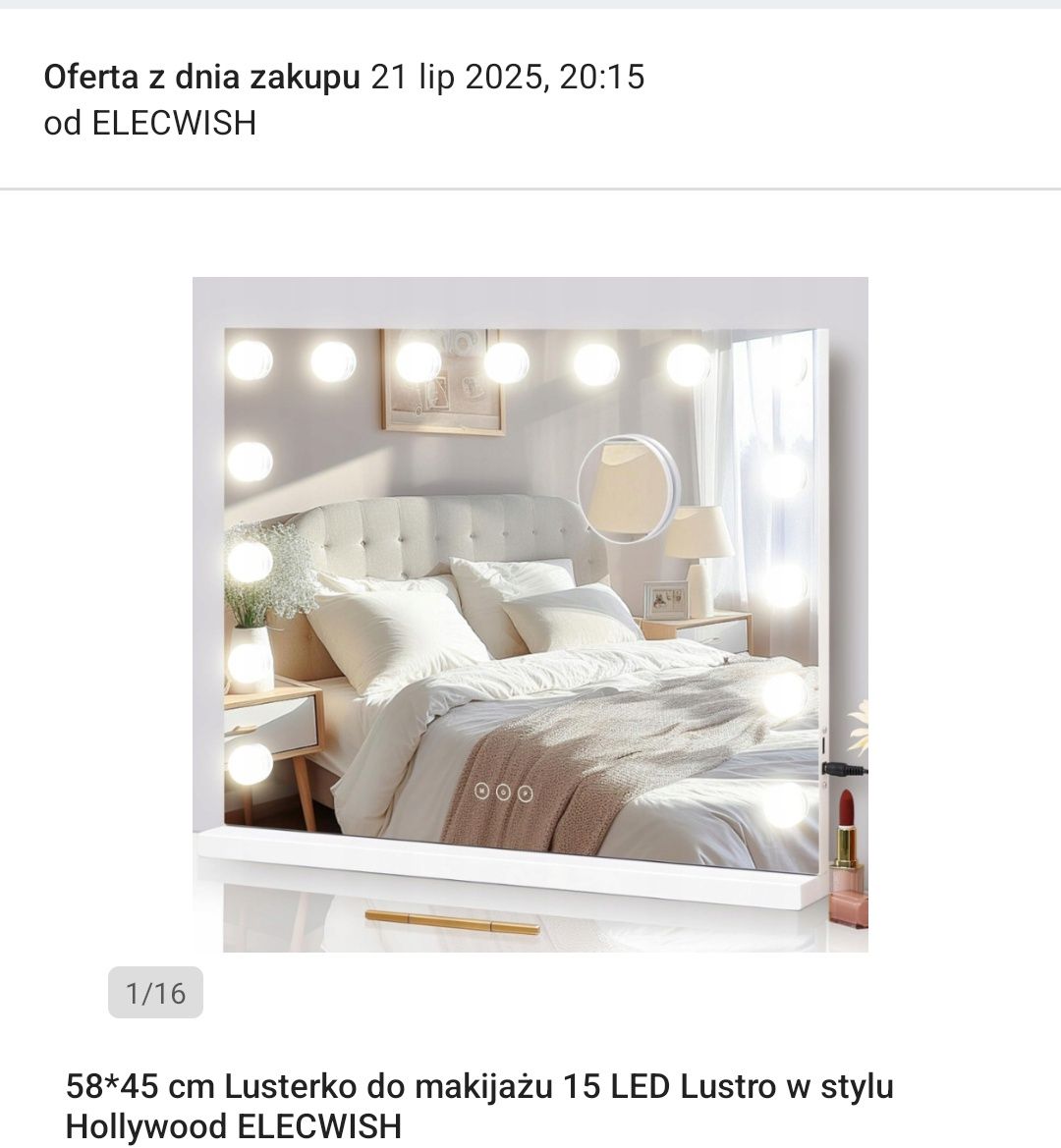 Nowe lustro  z oświetleniem