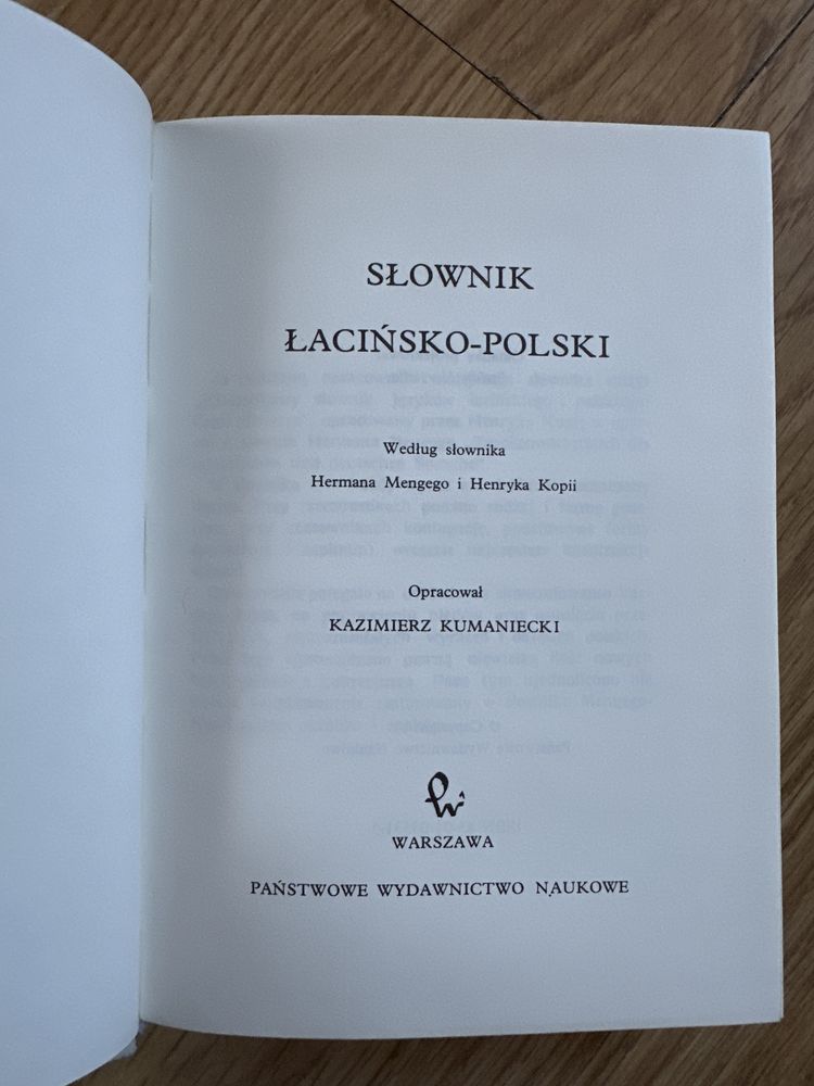 Słownik łacińsko polski Kumaniecki