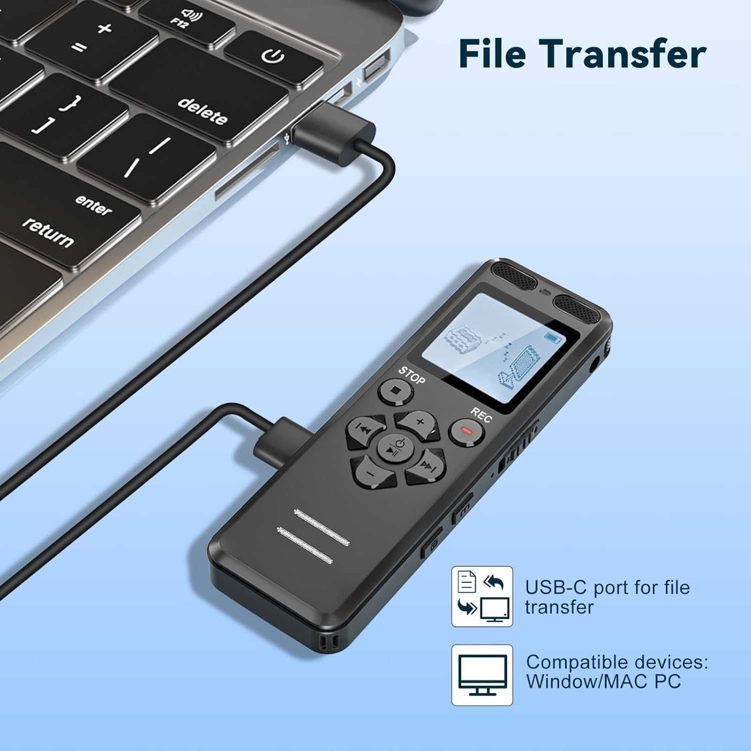 Dyktafon cyfrowy 128 GB Tonnlog V36
