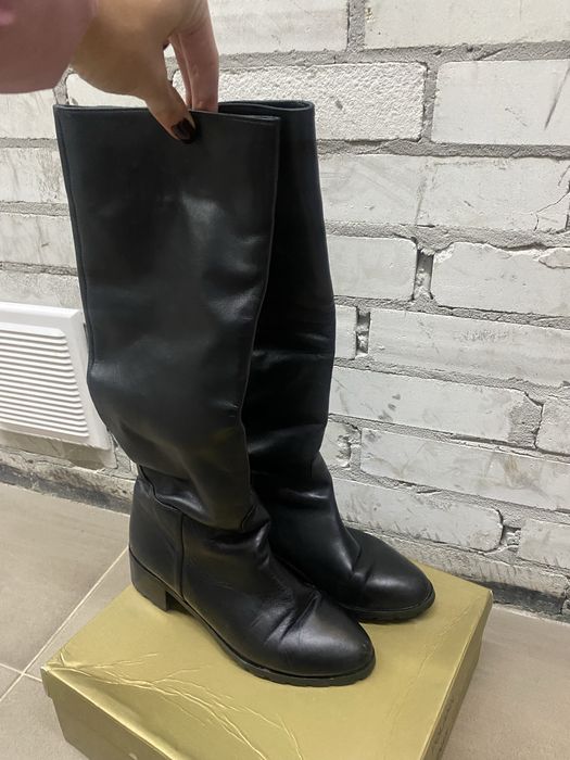 Зимові шкіряні чоботи