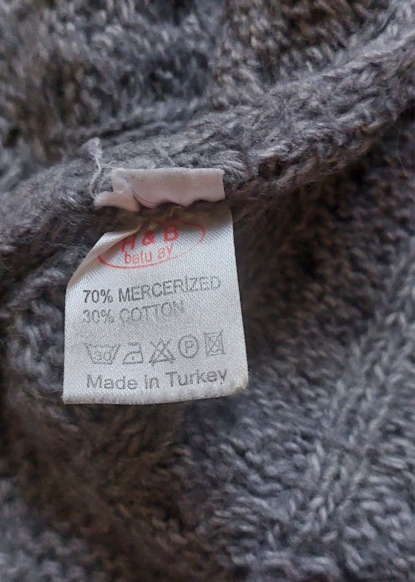 Женский теплый вязаный свитер жилетка H&B размер XS-S Турция