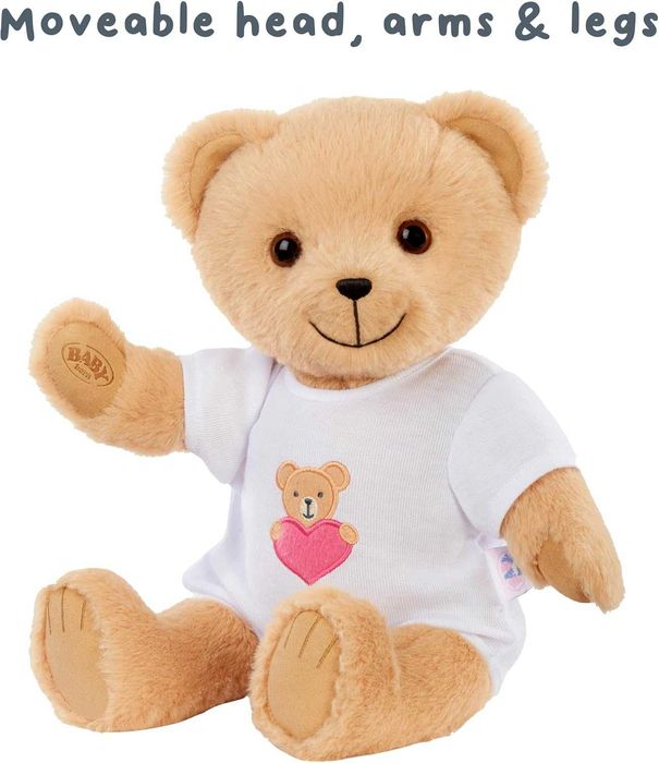 Беби борн Мишка в белом комбинезоне 36 см Baby Born My Teddy Bear