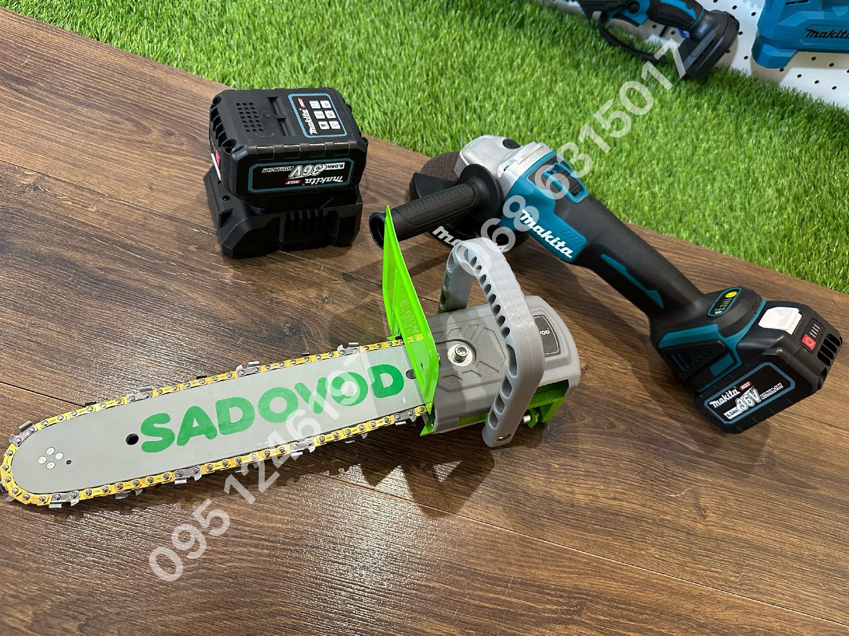 Аккумуляторная Болгарка Makita DGA504 2АКБ 8Ah + насадка пила Sadovod