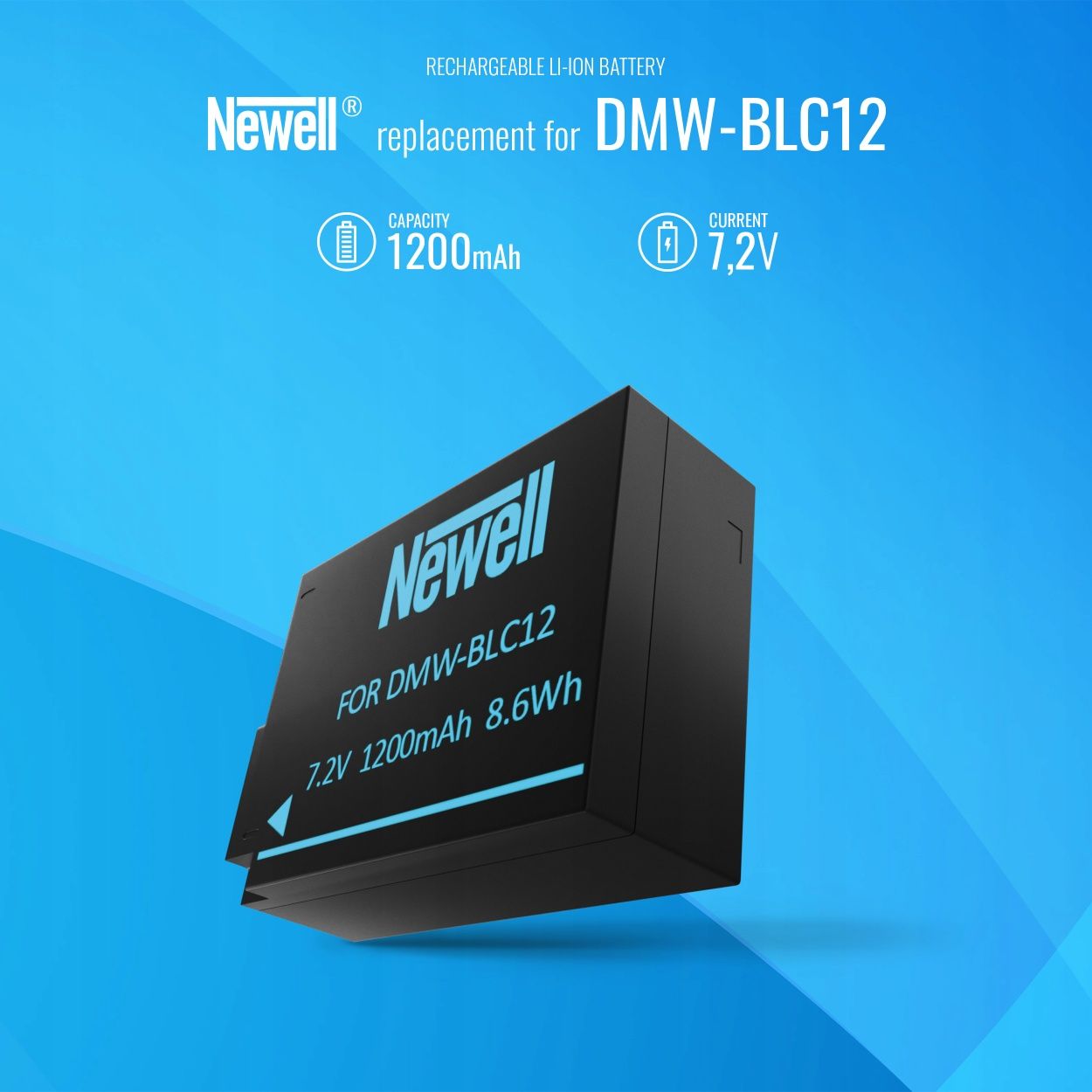 Батарея NEWELL DMW BLC-12 для Panasonic G80. Гар.40міс.