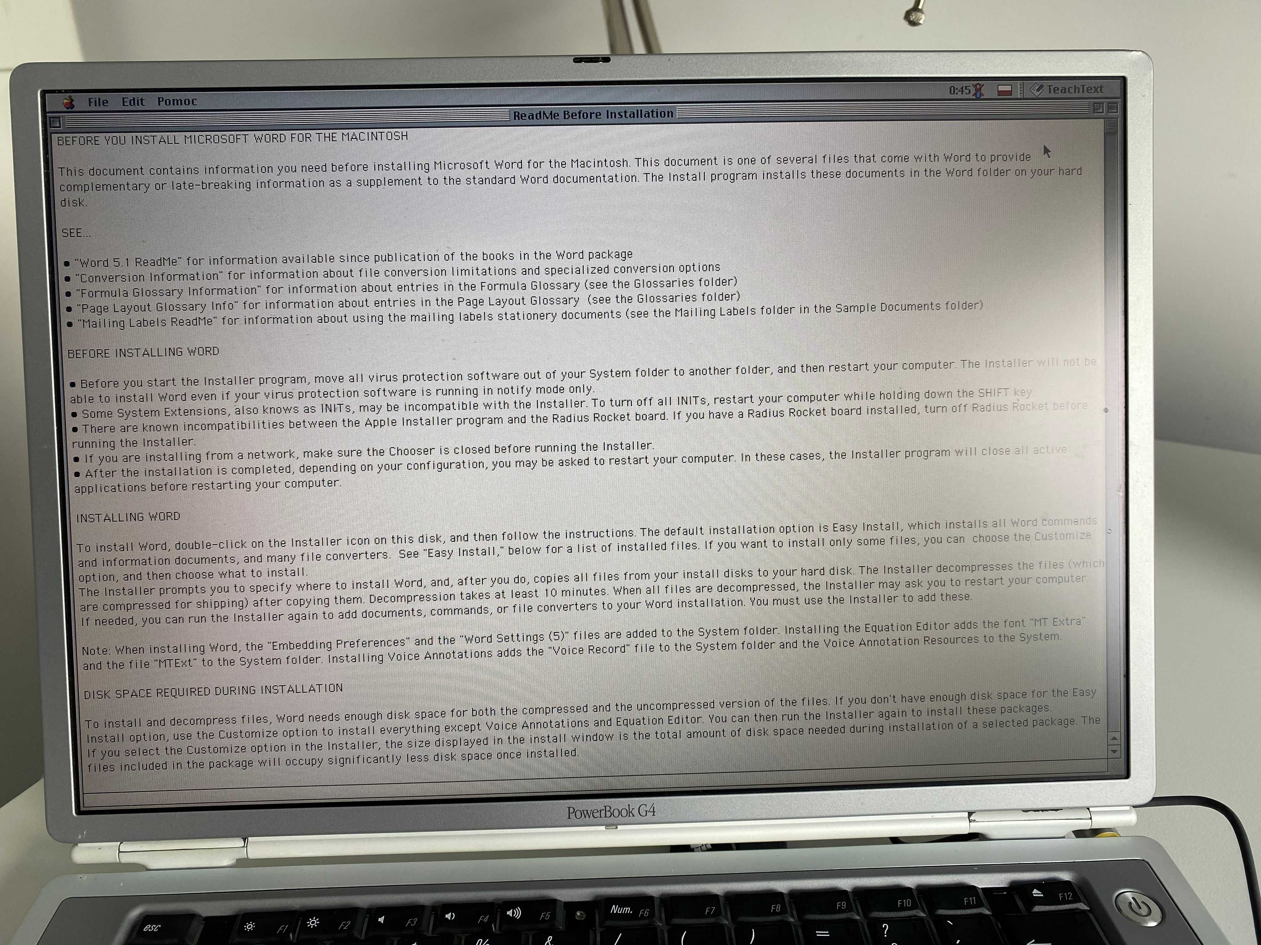 Laptop Apple PowerBook G4 M8407