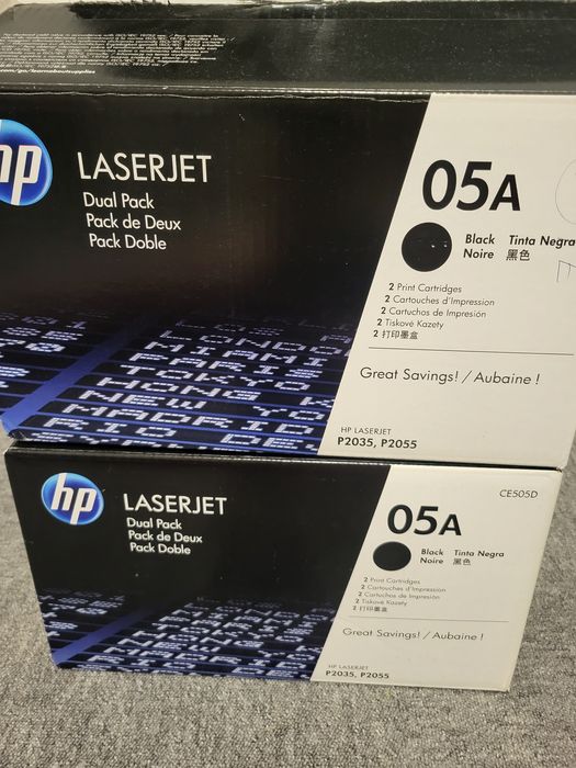 2x dual pack  toner hp laserjet 05A
