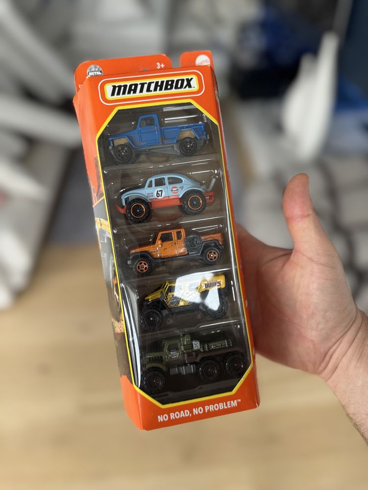 Matchbox 5-pack Vw Beetle 4x4 GULF Gladiator Willy Hot Wheels terenowe