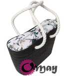 Szary organizer do OBAG URBAN MINI bzy konwalie 2 kieszenie wkład OMAY
