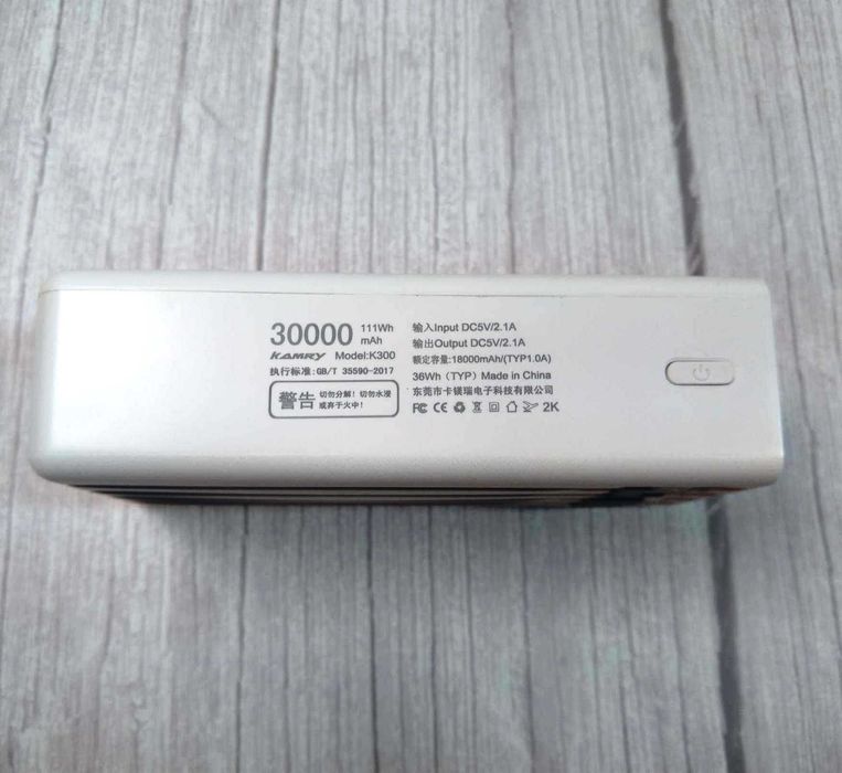30000mAh K-300 повербанк Power Bank панель Type-C microUSB Lightning