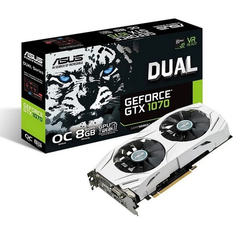 Placa Gráfica - Asus Dual GTX 1070 OC 8GB