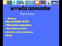 Wywóz gruzu śmieci i mebli. Rozbiórki remontowe. Transport materiałów.