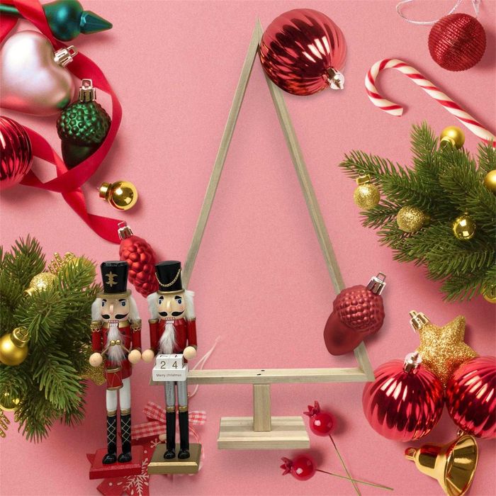 CHOINKA DREWNIANA 60 cm stelaż z drewna ŚWIĘTA stroik baza kompozycji