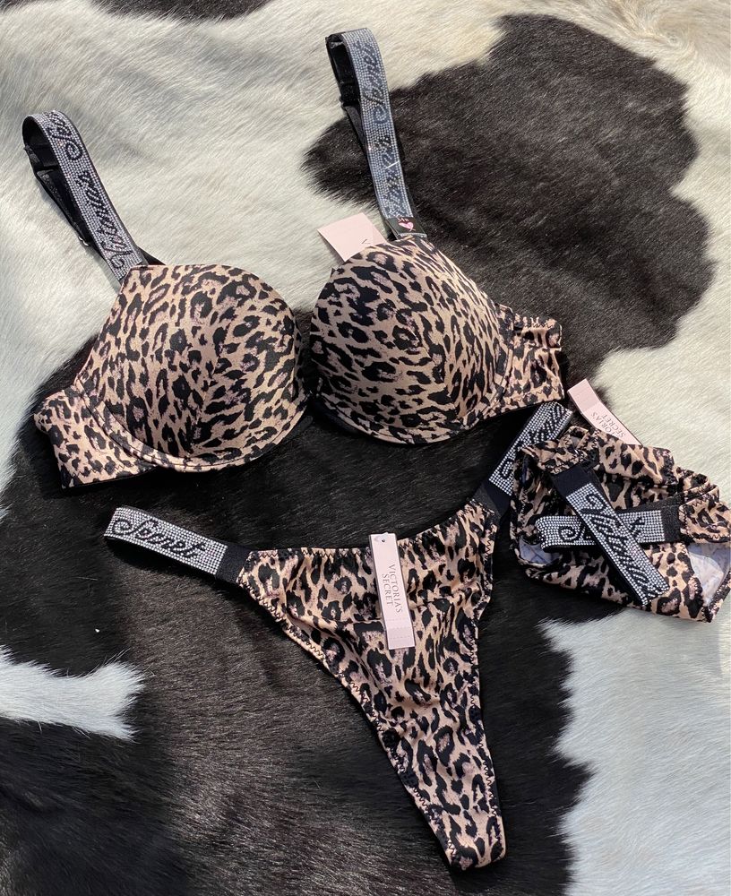 Леопадовий комплект білизни Victorias Secret