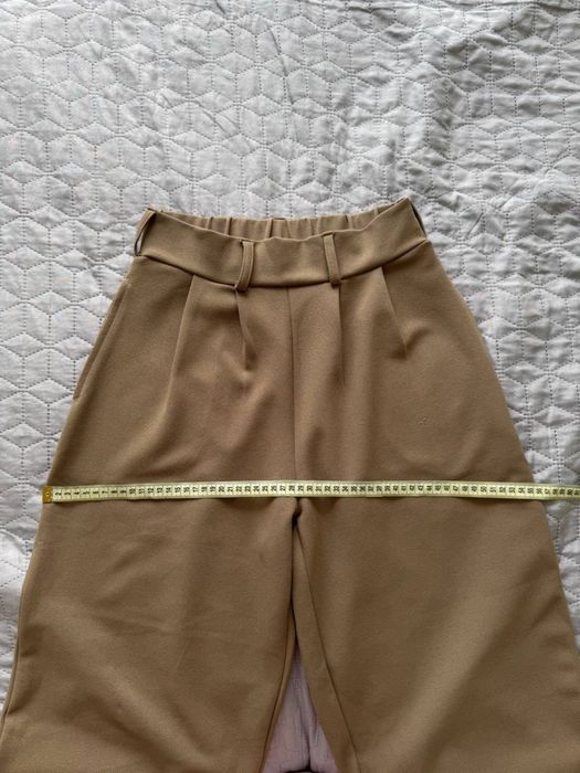 брюки палаццо широкі штани карамельного кольору коричневі