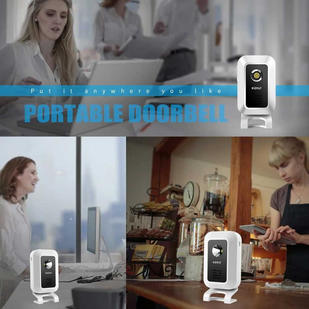 Campainha/Alarme de Entrada Sem Fios KERUI - Para Lojas e Casas NOVO