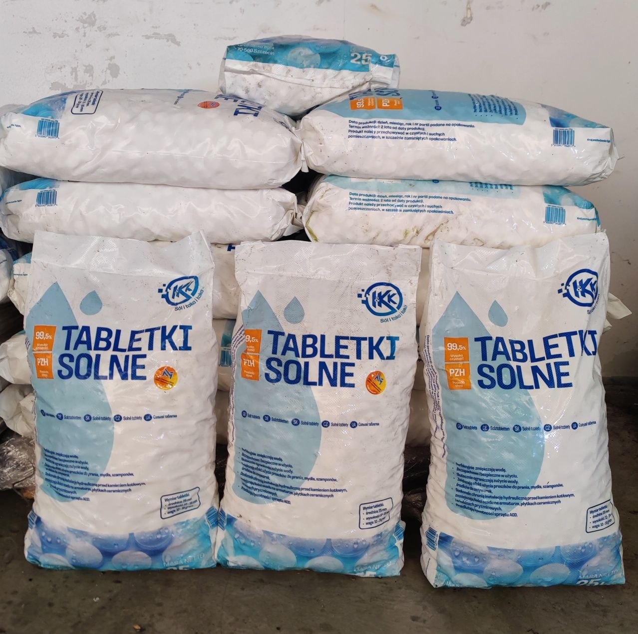 Tabletki solne 25kg sól do zmiekczacza uzdatniacza transport
