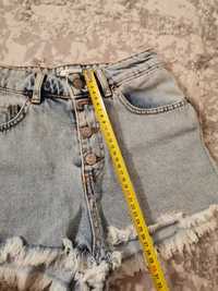Шорты джинсовые женские с бахромой размер XS