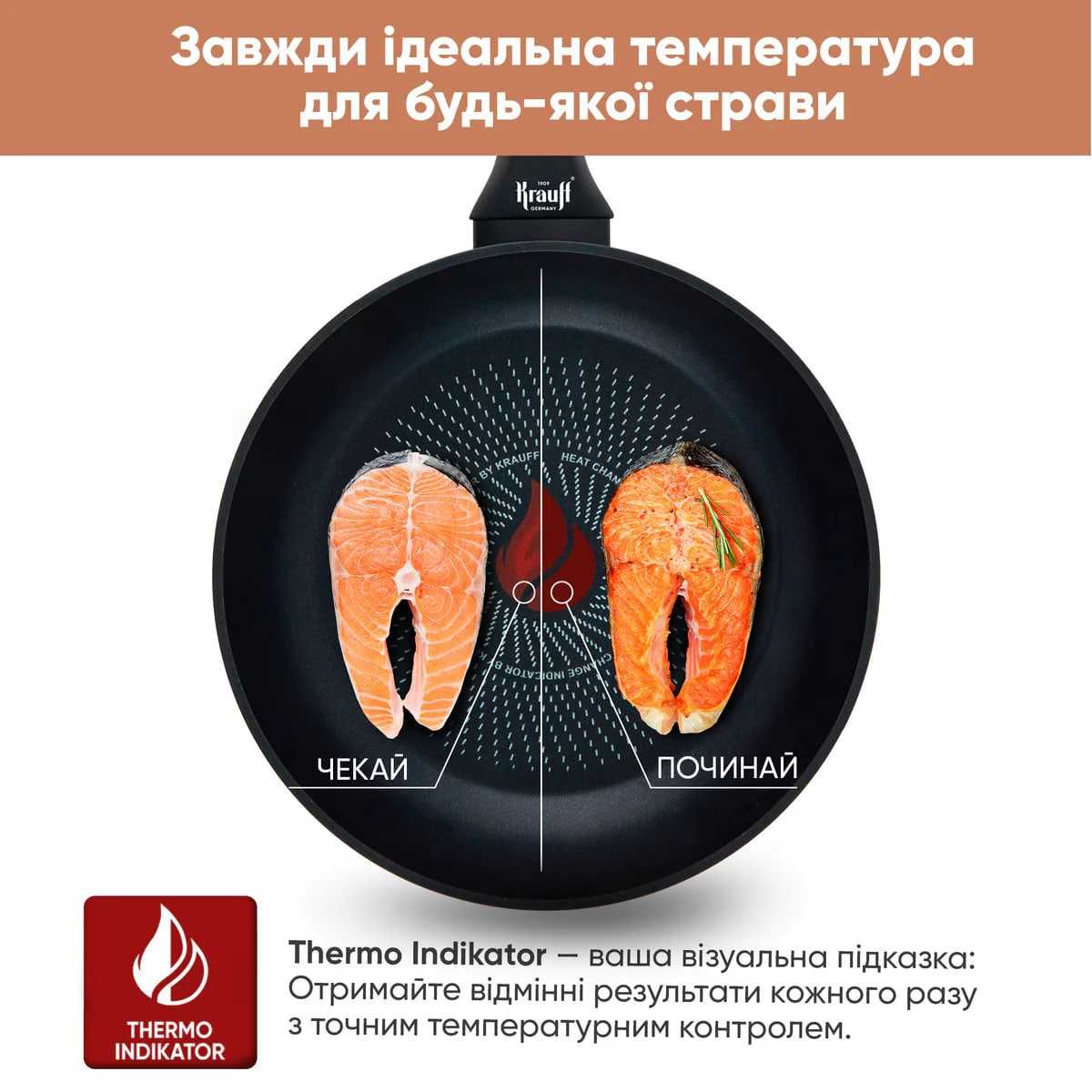 Сковорода Krauff Smart Fry Алюмінієва з антипригарним покриттям