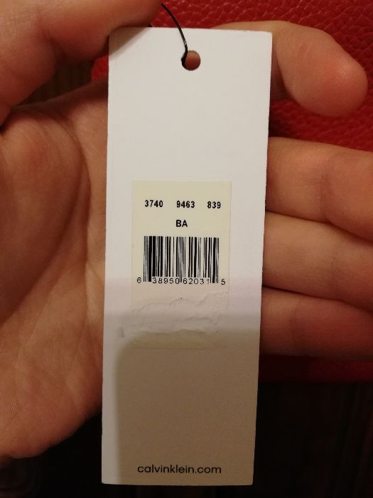 CALVIN KLEIN torebka nowa oryginalna mała wizytowa czerwona