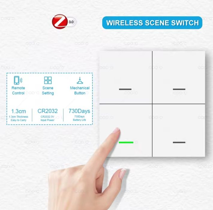 Inteligentny włącznik Zigbee Tuya 4 przyciski