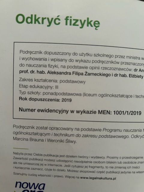 Odkryć fizykę 1 podręcznik