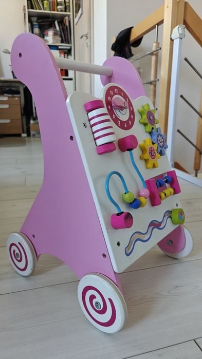 Drewniany Pchacz Chodzik Edukacyjny dla dzieci, Viga Toys