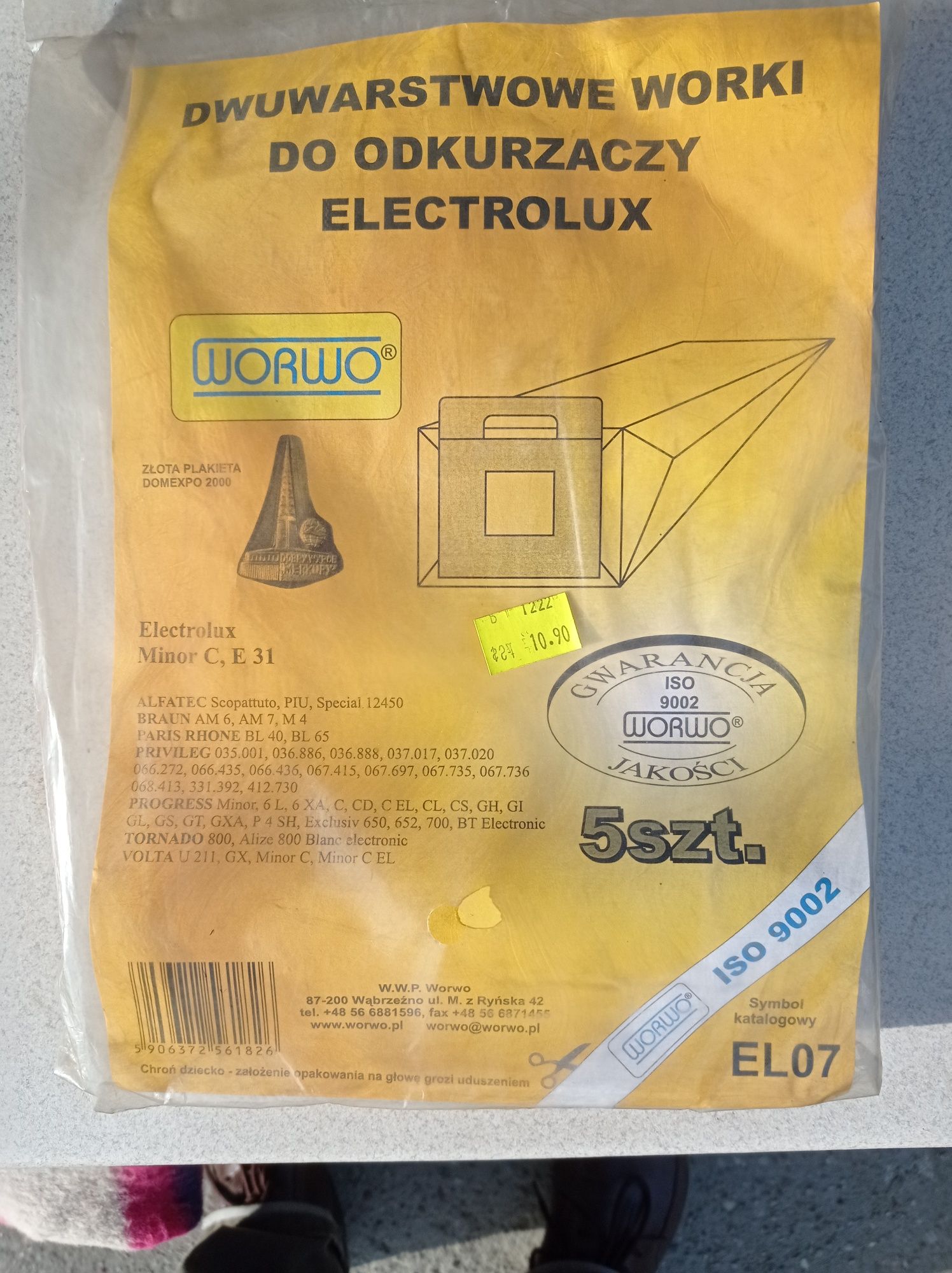 Worki papierowe Electrolux E31