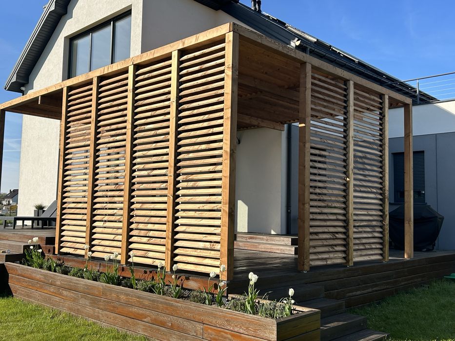 Wiaty, pergole i zadaszenia tarasów - tarasy z drewna i kompozytu