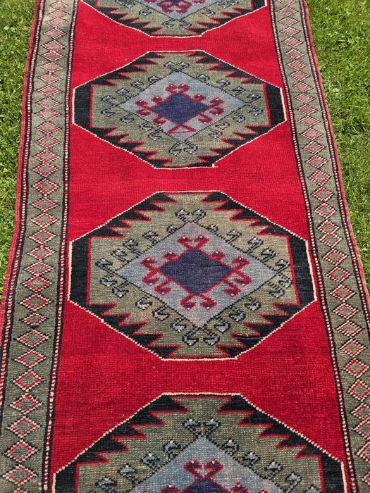 Yagcebedir Anatolia - Wspaniałe barwne rękodzieło Chodnik 80 x 382 cm