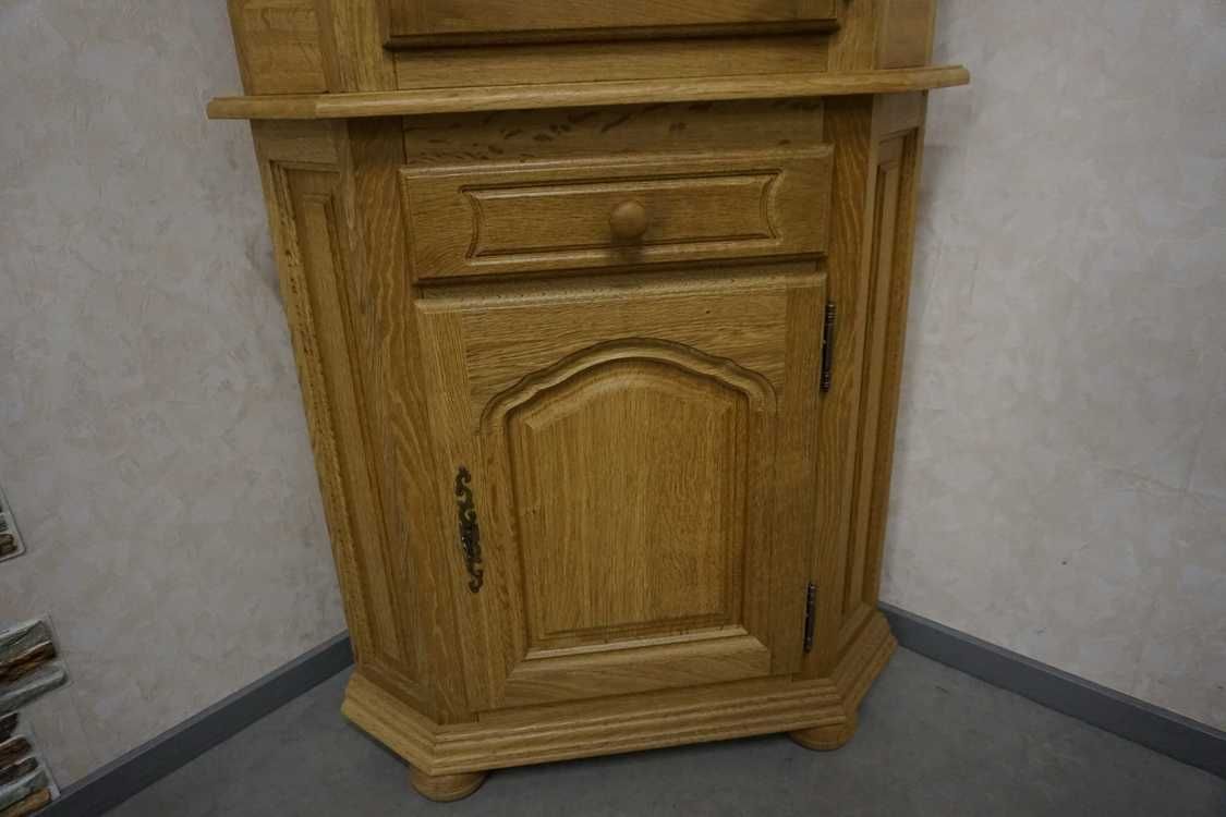 Witryna Narożna Jasny Lity Dąb Dębowa 65/65 cm (p-1214)