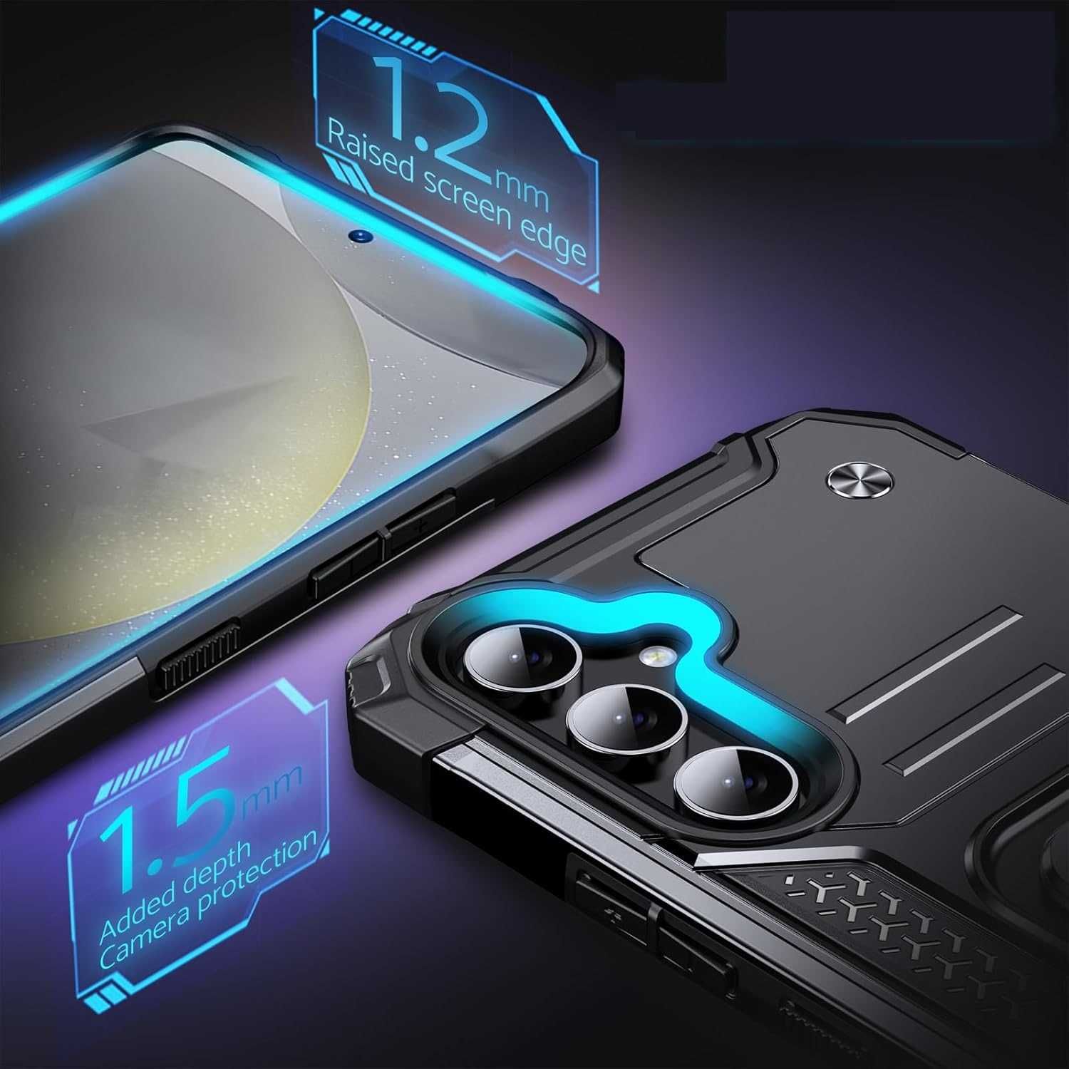 Etui Pancerne do Samsung Galaxy S24 + Szkło Hartowane