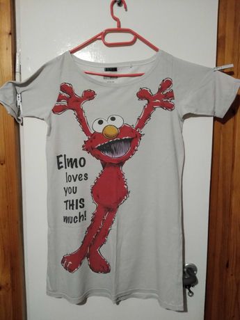Długa koszulka T-shirt z Elmo rozmiar M/L