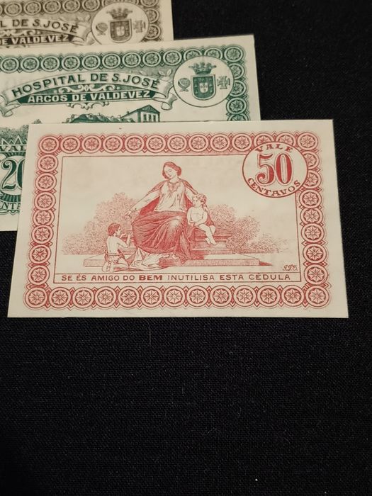 Conjunto de 5 cédulas "Hospital S. José"